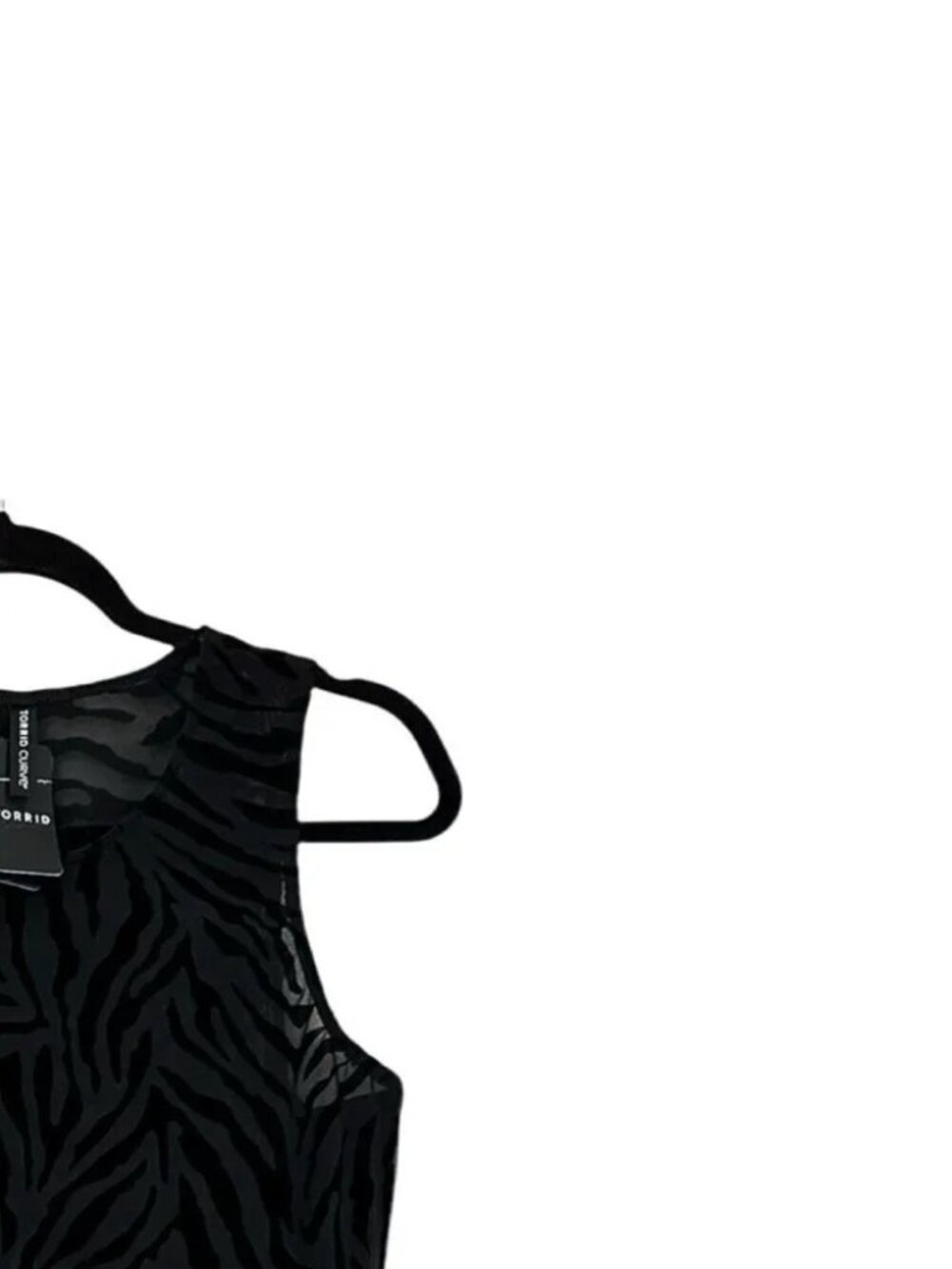 Torrid Flocked Mesh Zebra Bodysuit - Picture 8 of 11